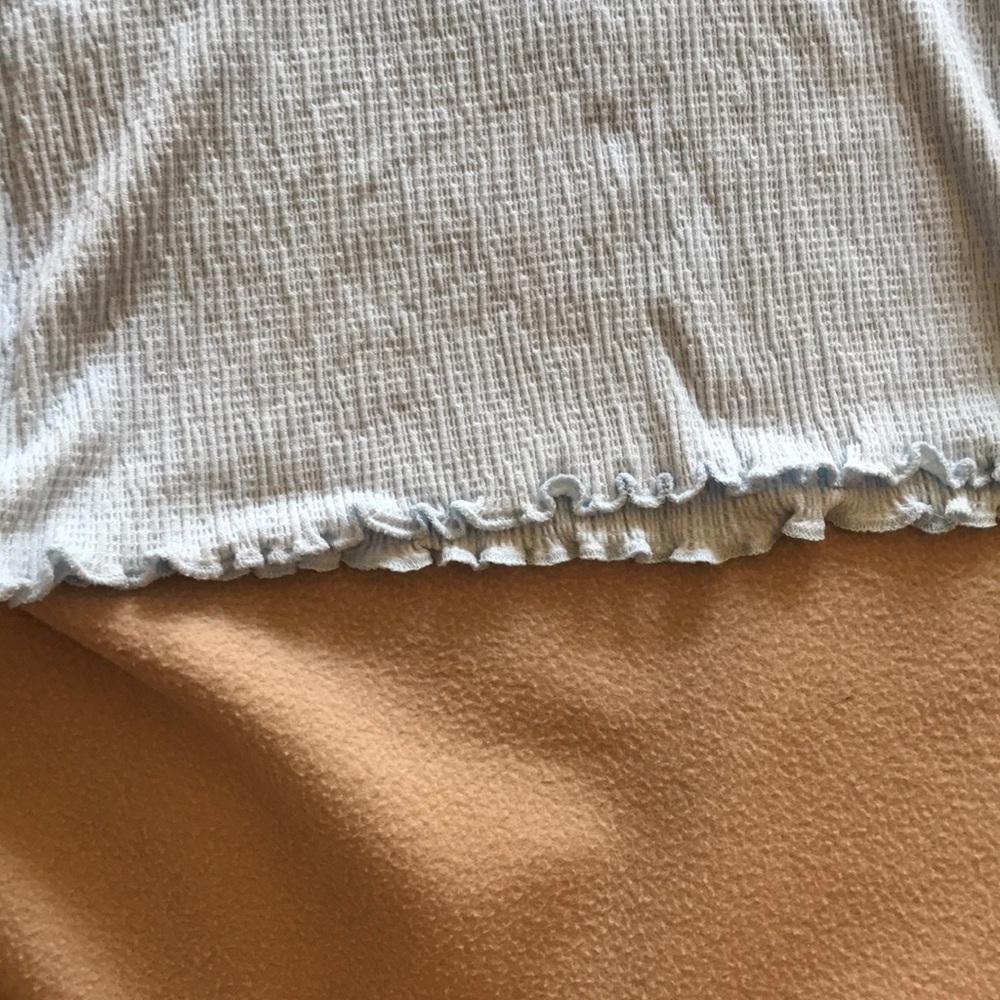 Light Blue Ruffle Tank Top - Picture 2 of 4